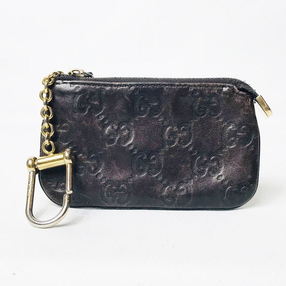 Gucci Brown Guccissima Leather Key Pouch